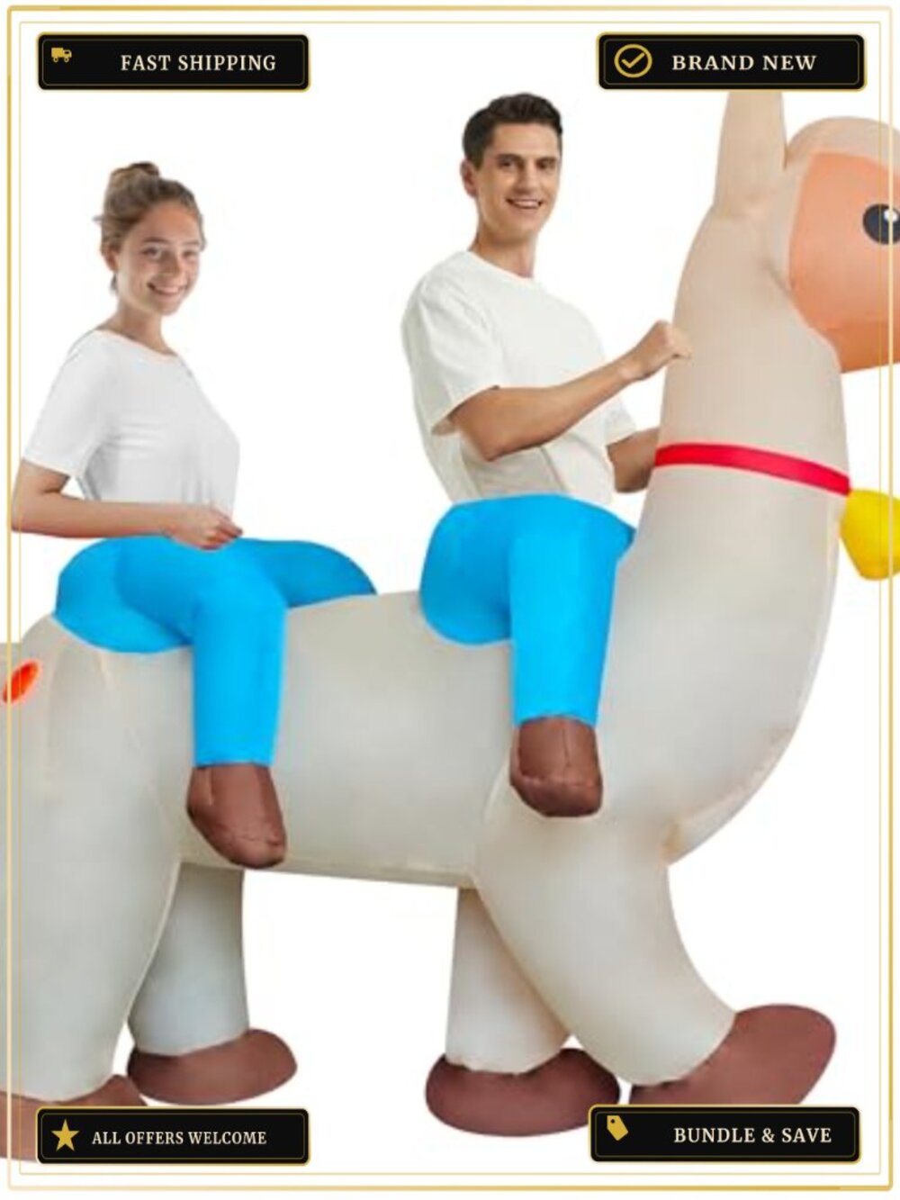 2-Person Inflatable Llama Costume Adult Blow Up Suit Team Building